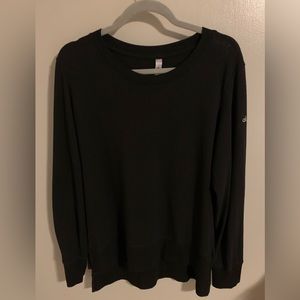 ALO Yoga glimpse sweater Side Slit Black size Large
